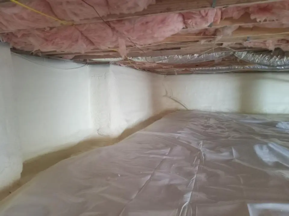 Crawl space encapsulation with closed-cell spray foam for Attic Insulation in Jonesborough